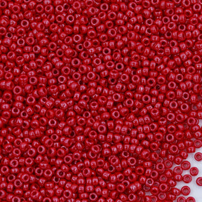 11SM344R: 11-0426R Miyuki Seed Bead 11/0 Red Opaque Luster - 25GM