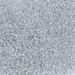 11SM412R: 11-0001R Miyuki Seed Bead 11/0 Crystal Silver Lined - 25GM