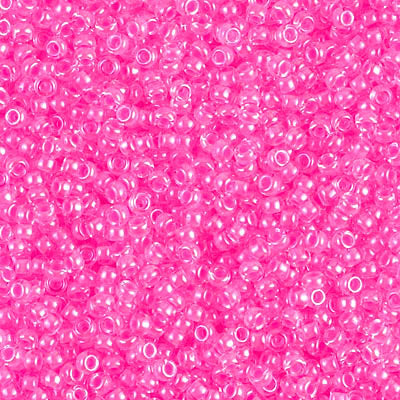 Miyuki Japanese Seed Bead 11/0 Luminous Neon Lined Wild Strawberry - 250GM