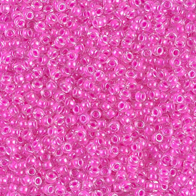 Miyuki Japanese Seed Bead 11/0 Luminous Neon Lined Mint - 250GM