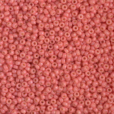 11SM4464: Miyuki Japanese Seed Bead 11/0 Dark Salmon Pink Opaque Duracoat - 250GM