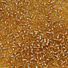 11SM454R: 11-0003R Miyuki Seed Bead 11/0 Gold Silver Lined - 25GM