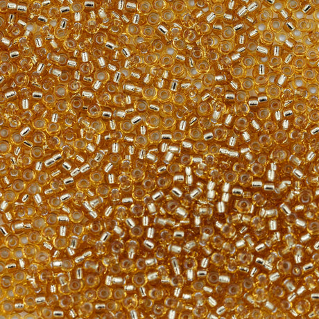 11SM454R: 11-0003R Miyuki Seed Bead 11/0 Gold Silver Lined - 25GM