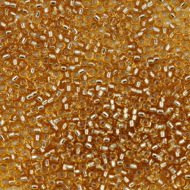 11SM454R: 11-0003R Miyuki Seed Bead 11/0 Gold Silver Lined - 25GM