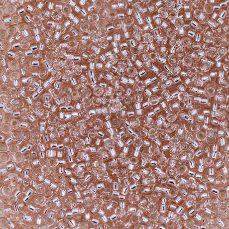 11SM491R: 11-0023R Miyuki Seed Bead 11/0 Pink Mist Silver Lined - 25GM