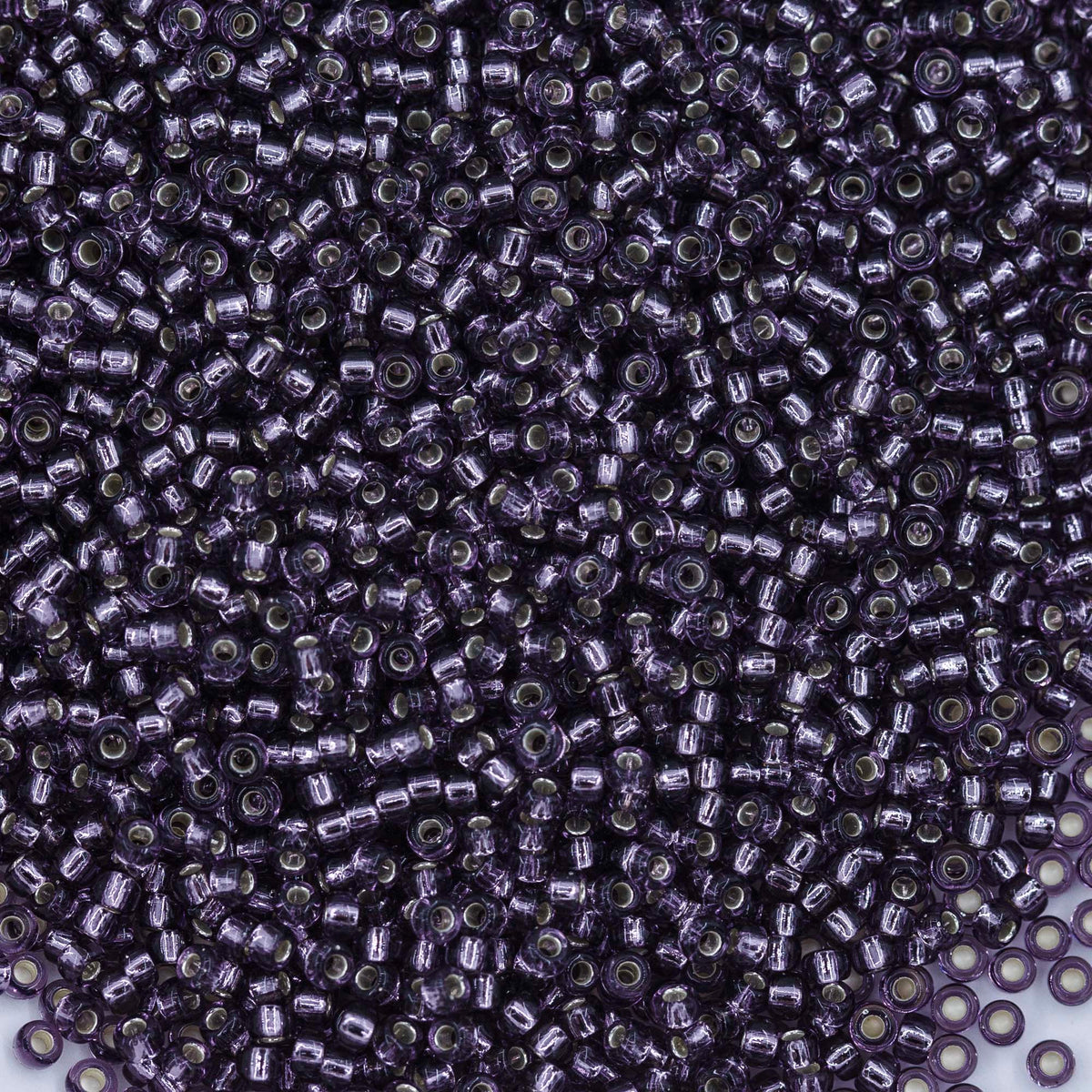 11SM498R: 11-0024R Miyuki Seed Bead 11/0 Amethyst Silver Lined - 25GM
