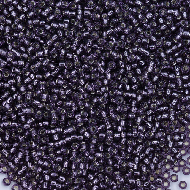 11SM498R: 11-0024R Miyuki Seed Bead 11/0 Amethyst Silver Lined - 25GM