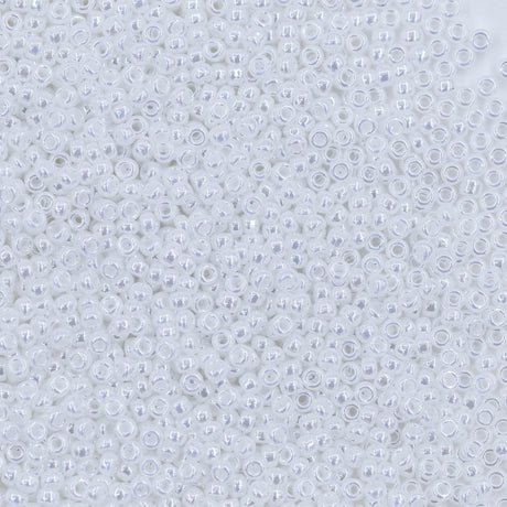 11SM612R: 11-0528R Miyuki Seed Bead 11/0 White Pearl Ceylon - 25GM