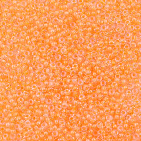 11SM732-LMR: 11-4298R Miyuki Seed Bead 11/0 Luminous Neon Lined Creamscicle - 25GM