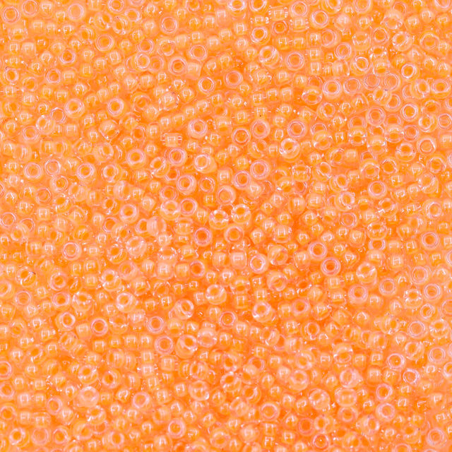 11SM732-LMR: 11-4298R Miyuki Seed Bead 11/0 Luminous Neon Lined Creamscicle - 25GM