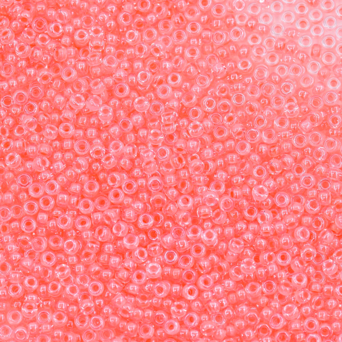 11SM736-LMR: 11-1122R Miyuki Seed Bead 11/0 Luminous Neon Lined Flamingo - 25GM