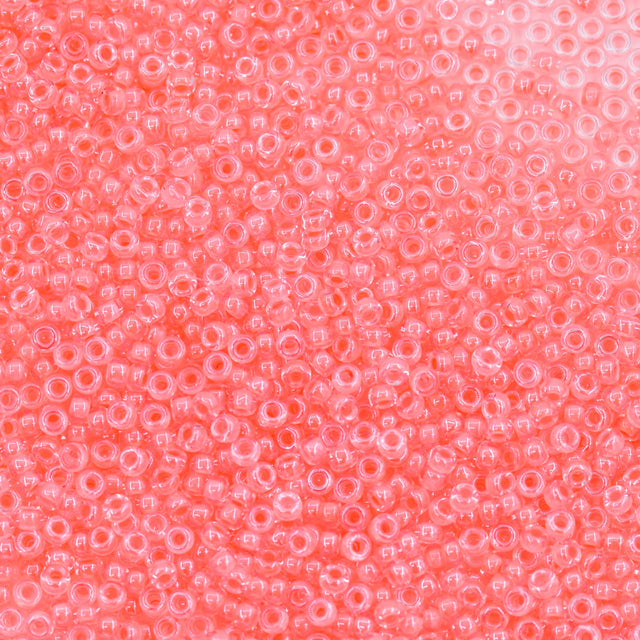 11SM736-LMR: 11-1122R Miyuki Seed Bead 11/0 Luminous Neon Lined Flamingo - 25GM