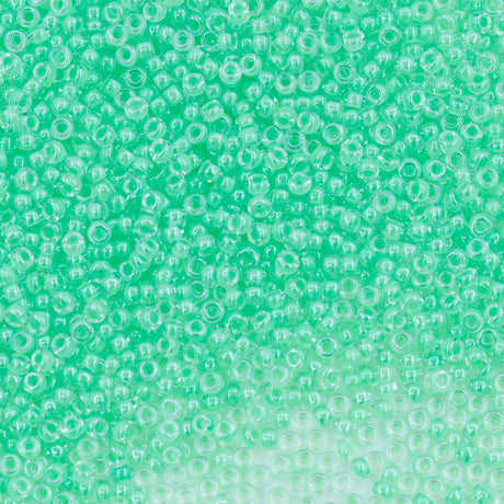 11SM781-LMR: 11-1120R Miyuki Seed Bead 11/0 Luminous Neon Lined Mint - 25GM