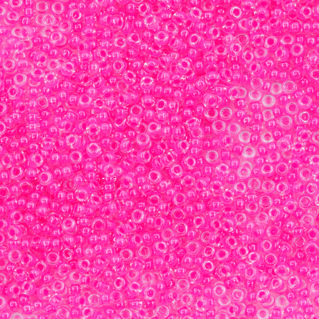 11SM795-LMR: 11-4301R Miyuki Seed Bead 11/0 Luminous Neon Lined Wild Strawberry - 25GM