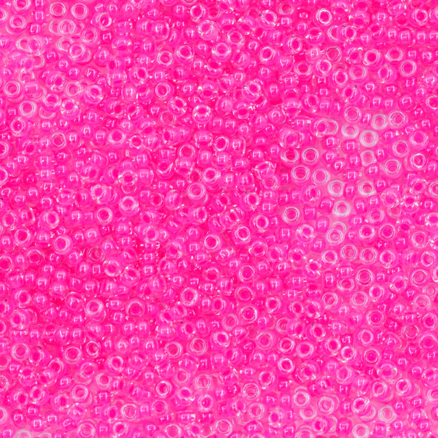 11SM795-LMR: 11-4301R Miyuki Seed Bead 11/0 Luminous Neon Lined Wild Strawberry - 25GM