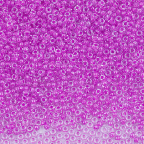 11SM797-LMR: 11-4303R Miyuki Seed Bead 11/0 Luminous Neon Lined  Plum Crazy - 25GM
