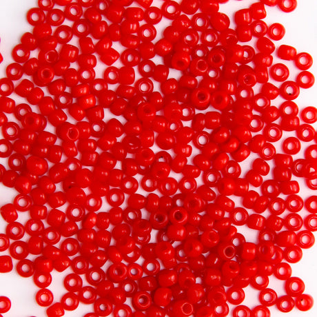11SV100-43: Vintage Venetian Seed Bead Op Fire Engine Red 11/0 - 250 Grams