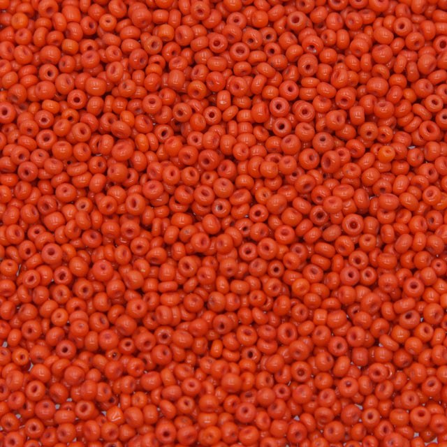 11SV100-47: Vintage Venetian Op Luster Orange 11/0