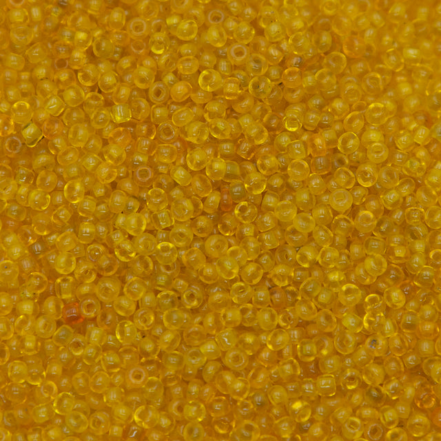 11SV100-8: Vintage Venetian Transparent Dark Gold Yellow 11/0 250 Grams