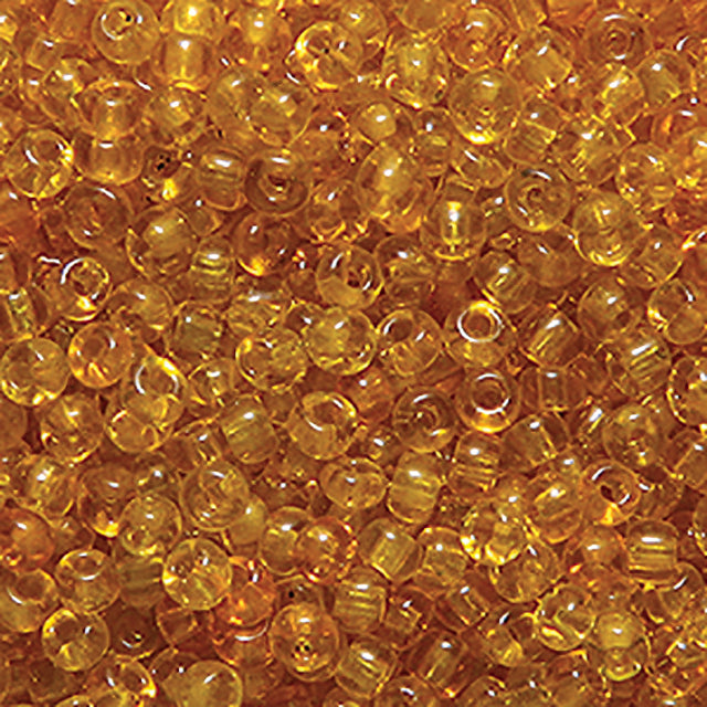 11SV100-9: Vintage Venetian Transparent Dark Honey Yellow 11/0 250 Grams