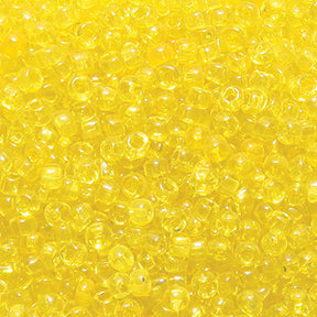11SV222-3QR: Vintage Venetian Transparent Yellow #3 Square Hole 11/0 50 Gram Bag