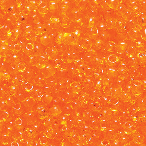 11SV232-6R: Vintage Venetian Transparent Orange #6 Square Hole 11/0 50 Gram Bag