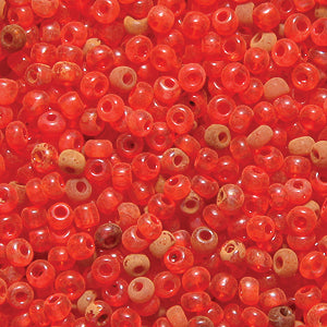 11SV236-2UR: Vintage Venetian Transparent Frosted Red Orange Mix 11/0 50 Gram Bag