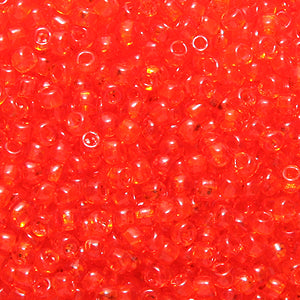 11SV236-3: Vintage Venetian Transparent Red Orange #3 SQ Hole 11/0 500 Grams