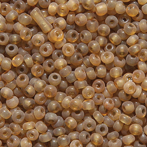 11SV253-28R: Vintage Venetian Transparent Gold #28 Frosted 11/0 50 Gram Bag