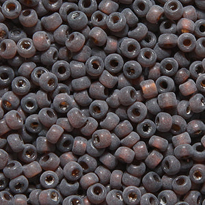 11SV259-4U: Vintage Venetian Transparent Sepia#4 Frosted SQ Hole 11/0 500 Grams