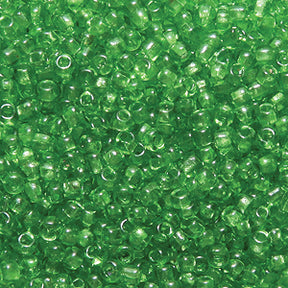 11SV283-3QR: Vintage Venetian Transparent Yellow Green #3 Square Hole 11/0 50 Gram Bag