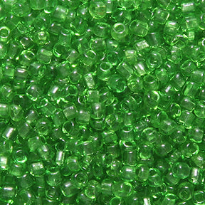11SV283-4Q: Vintage Venetian Transparent Yellow Green #4 SQ Hole 11/0 -
