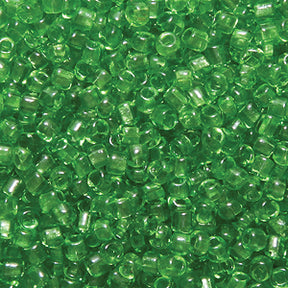 11SV283-4QR: Vintage Venetian Transparent Yellow Green #4 Square Hole 11/0 50 Gram Bag