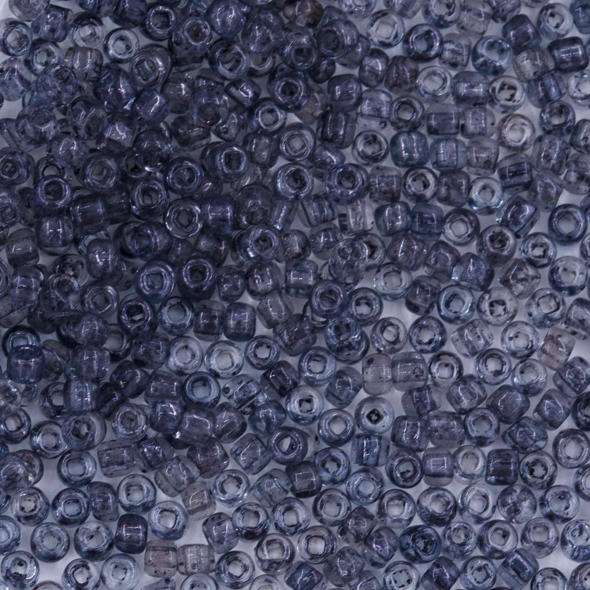 11SV305-T1SQ: Antique Venetian 11/0 Seed Bead Transparent Luster Gray #1 Square Hole - 10 Grams