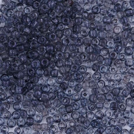 11SV305-T1SQ: Antique Venetian 11/0 Seed Bead Transparent Luster Gray #1 Square Hole - 10 Grams