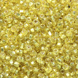 11SV426-Q: Vintage Venetian S/L Green Yellow #3 SQ Hole 11/0 500 Grams