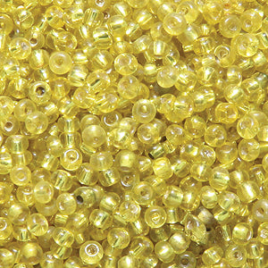 11SV426R: Vintage Venetian SIL-Line Green Yellow #3 11/0 50 Gram Bag