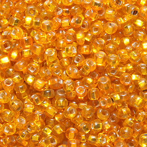 11SV432-1: Vintage Venetian S/L Yellow Orange #1 SQ Hole 11/0 500 Grams
