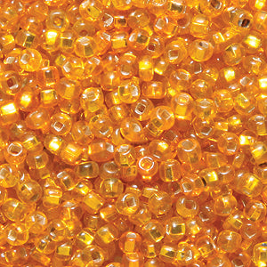 11SV432-1R: Vintage Venetian SIL-Line Yellow Orange #1 Square Hole 11/0 150 Gram Bag