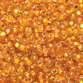 11SV432-1R: Vintage Venetian SIL-Line Yellow Orange #1 Square Hole 11/0 150 Gram Bag