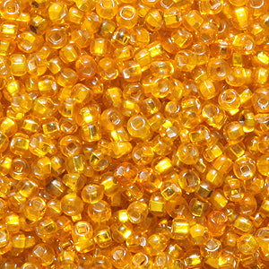 11SV432-2: Vintage Venetian S/L Yellow Orange #2 SQ Hole 11/0 500 Grams