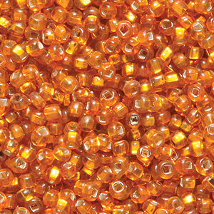 11SV434-7R: Vintage Venetian SIL-Line Orange #7 Square Hole 11/0 50 Gram Bag