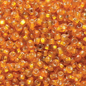 11SV434-8R: Vintage Venetian SIL-Line Orange #8 Square Hole 11/0 50 Gram Bag