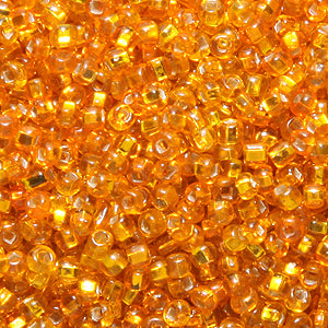 11SV434-9Q: Vintage Venetian S/L Orange #9 SQ Hole 11/0 500 Grams