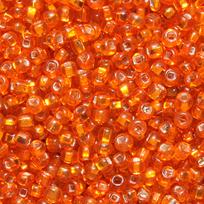 11SV435-3: Vintage Venetian S/L Orange #3 SQ Hole 11/0 500 Grams