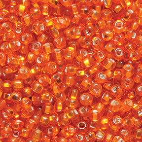 11SV435-3R: Vintage Venetian SIL-Line Orange #3 Square Hole 11/0 50 Gram Bag