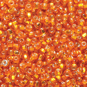 11SV435-5R: Vintage Venetian SIL-Line Orange #5 11/0 50 Gram Bag