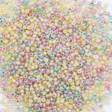 11SV625-MX Antique Venetian Opaline Seed Beads, 11/0 — Spring Garden Mix 10 Grams
