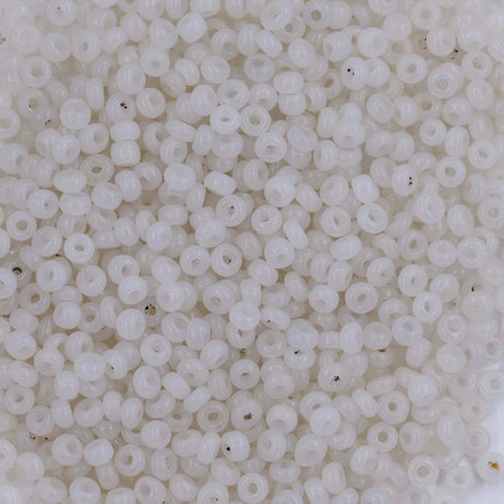 11SV8012-3: Antique Venetian 11/0 Seed Bead Greasy White #3 - 10 Grams