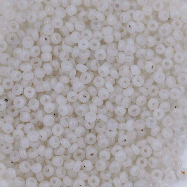 11SV8012-3: Antique Venetian 11/0 Seed Bead Greasy White #3 - 10 Grams